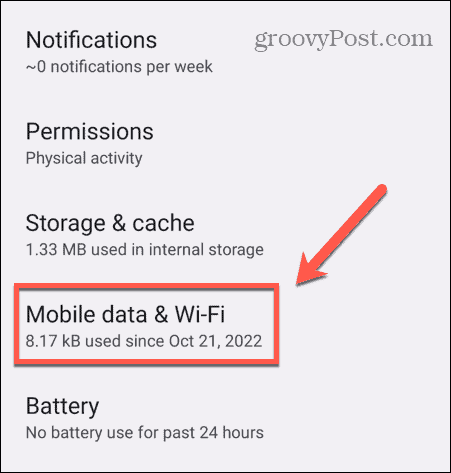 dados móveis android