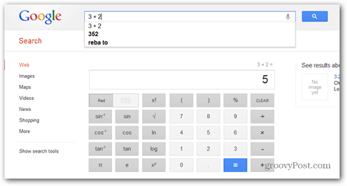 A Pesquisa do Google possui uma calculadora científica integrada