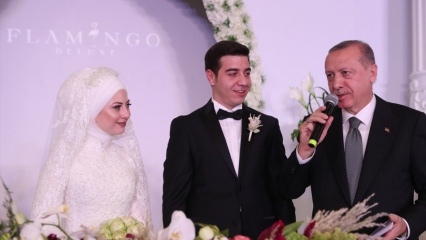 O Presidente Erdogan testemunhou o casamento em Kayseri