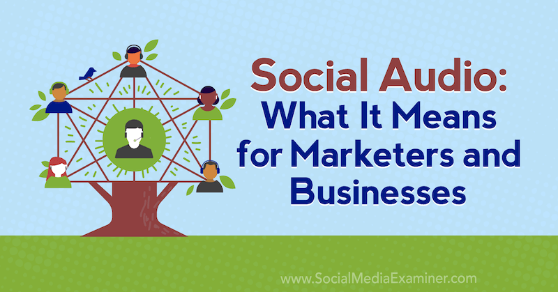 Áudio social: o que significa para profissionais de marketing e empresas: examinador de mídia social