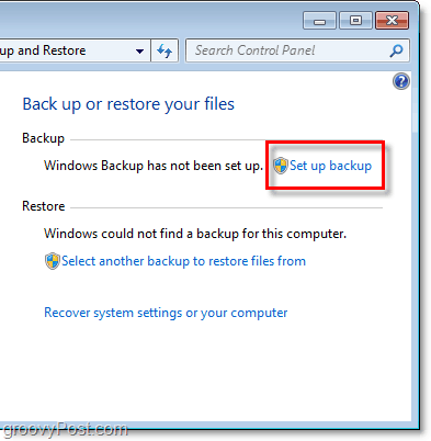 Backup do Windows 7 - configurar backup