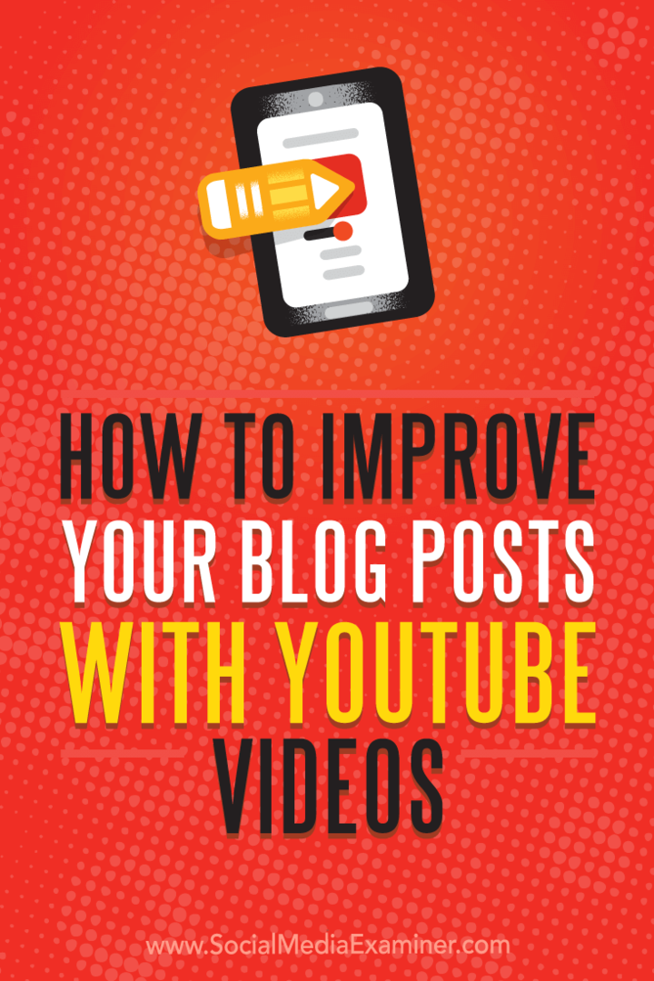 Como melhorar suas postagens de blog com vídeos do YouTube por Ana Gotter no Examiner de mídia social.