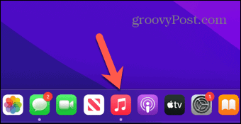 aplicativo de música mac no dock