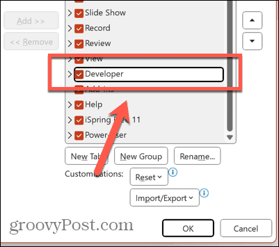 desenvolvedor de verificação do powerpoint