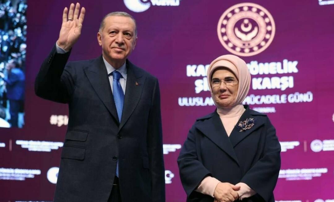 Mensagem especial da primeira-dama Erdoğan para o Dia Internacional pela Eliminação da Violência contra as Mulheres!