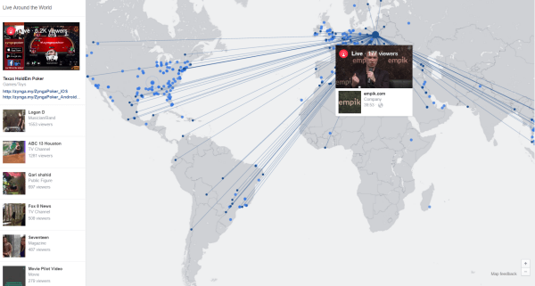 mapa interativo ao vivo do facebook