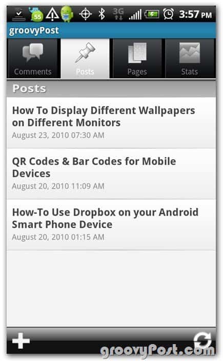 Wordpress no Android criar postagem