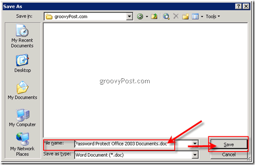 Como proteger com senha documentos do Microsoft Office 2003