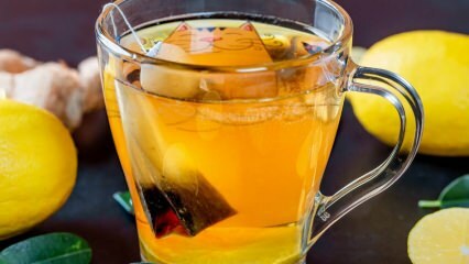Mistura de chá verde e água mineral, que é fácil de enfraquecer