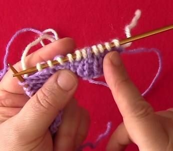 Espinha de peixe prática de tricô com espetos