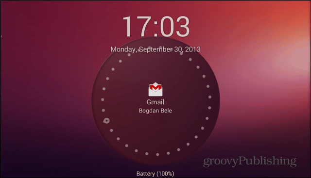 Tela principal do Ubuntu Lockscreen