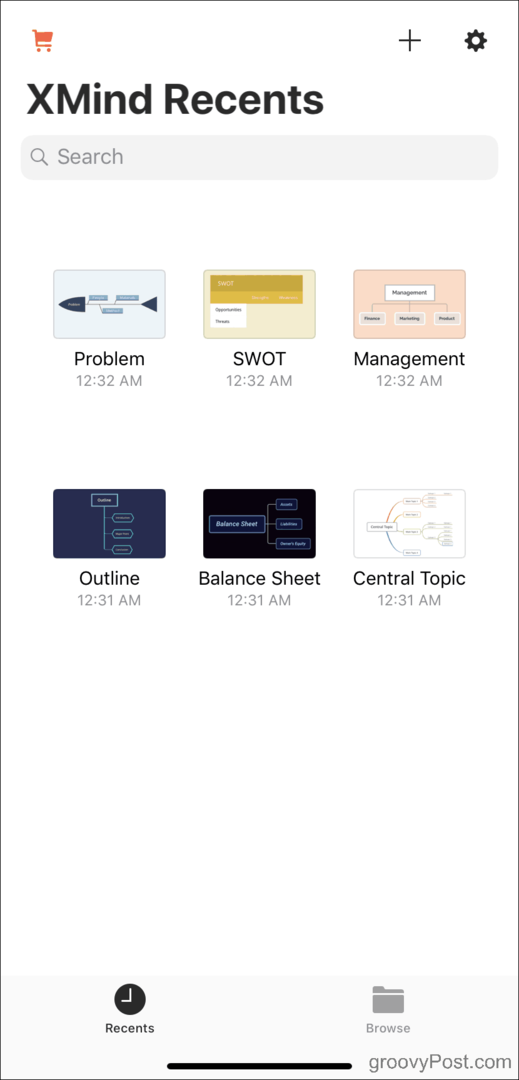 Mapas recentes de xMind