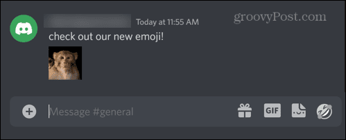 mensagem de emoji de discórdia