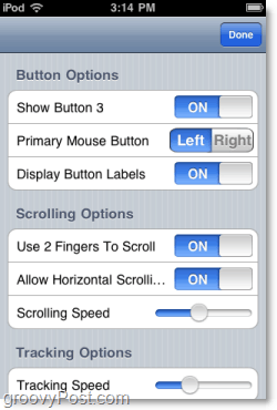 ajustar as configurações do mouse sensível ao toque