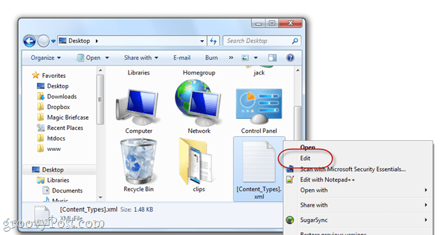 editando arquivos docx no windows 7