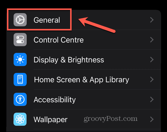 configurações gerais do ios