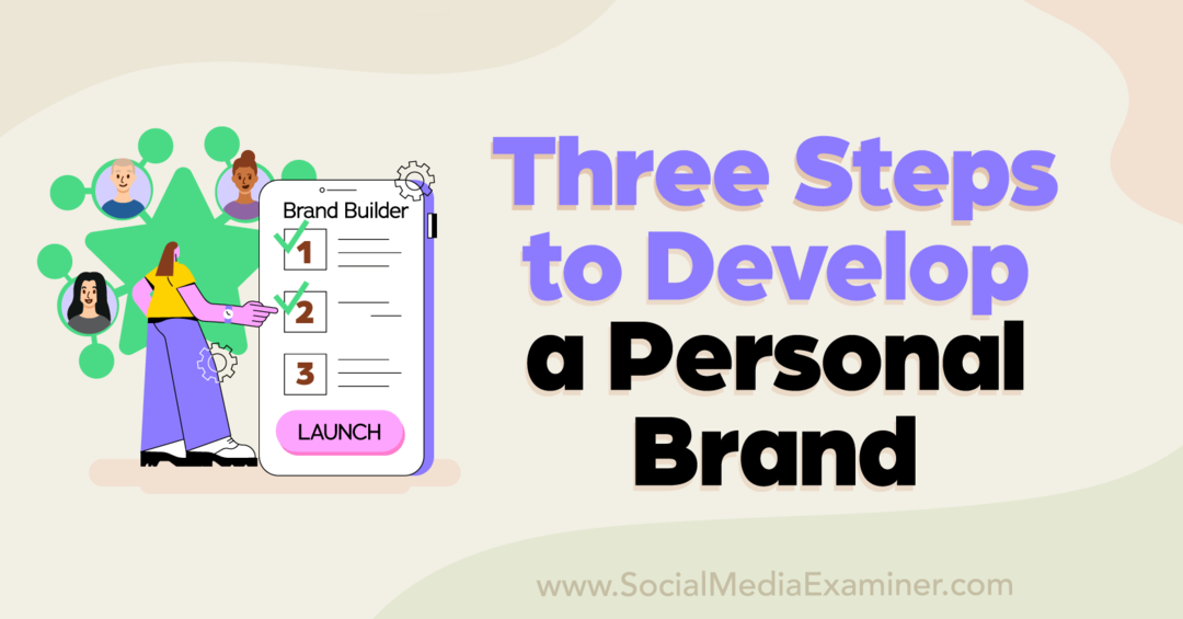 Três etapas para desenvolver uma marca pessoal: examinador de mídia social