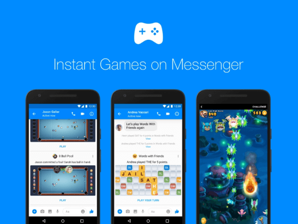 O Facebook está lançando Jogos Instantâneos no Messenger de forma mais ampla e lançando novos recursos avançados de jogabilidade, bots de jogos e recompensas.