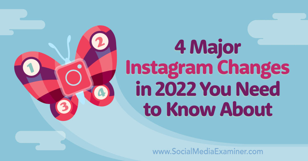 4 grandes mudanças no Instagram em 2022 que você precisa conhecer por Marly Broudie no Social Media Examiner.