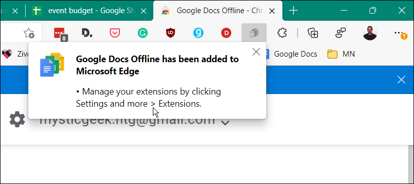 Extensão off-line do Google Docs