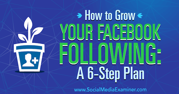 Seguindo como fazer seu Facebook crescer: Um plano de 6 etapas por Daniel Knowlton no examinador de mídia social.