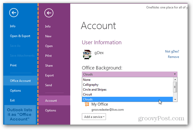 Como alterar o tema de plano de fundo do Office 2013