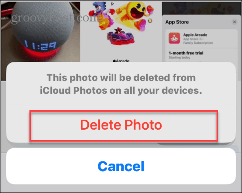 Excluir fotos do iCloud