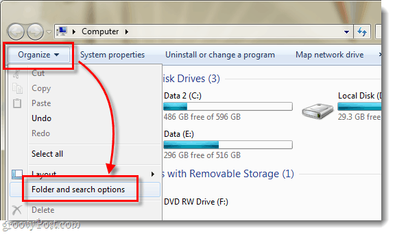 Como exibir arquivos e pastas ocultos no Windows 7