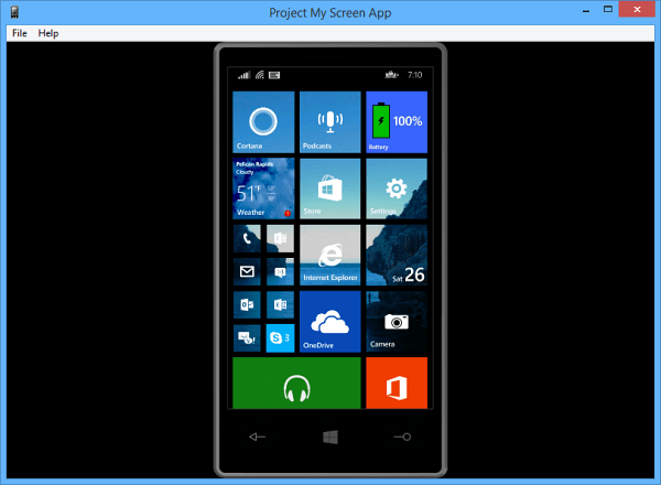 Windows Phone 8.1 permite projetar a tela em um PC