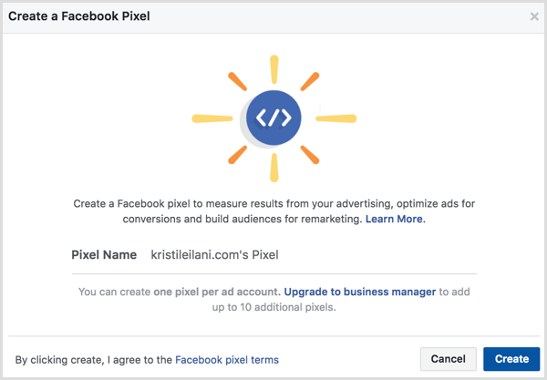 Instalação de pixel do Facebook