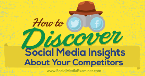descobrir insights de mídia social sobre seus concorrentes