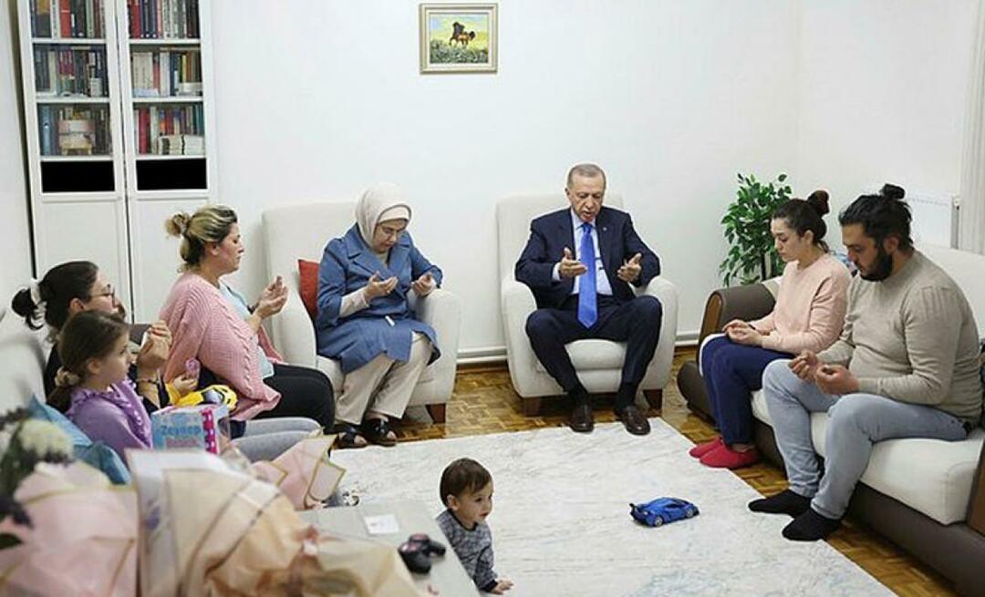 Uma visita significativa do Presidente Erdoğan e Emine Erdoğan à família sobrevivente do terremoto!