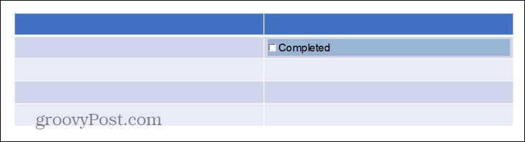 caixa de seleção concluída do PowerPoint