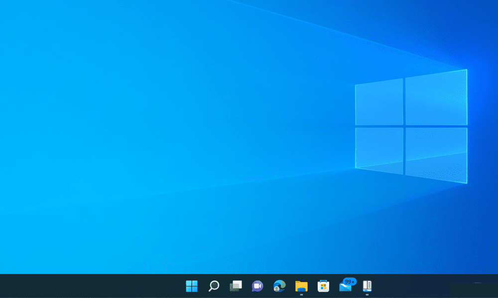 Barra de tarefas do Windows 11 em destaque