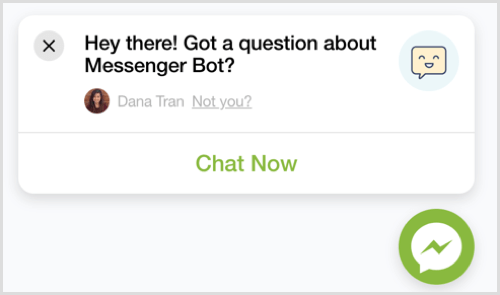 Personalização do plugin de bate-papo ChatFuel Messenger