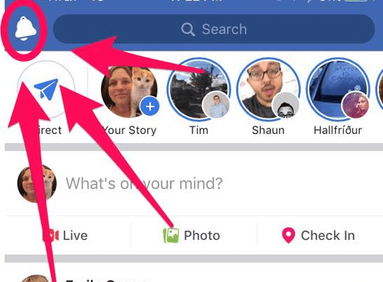 O Facebook parece ter movido o ícone de notificações da parte inferior para a parte superior do aplicativo móvel para iOS.