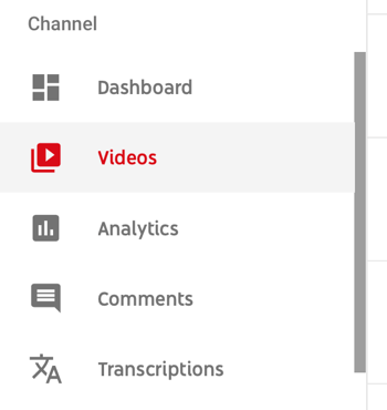 Como usar uma série de vídeos para expandir seu canal no YouTube, opção de menu para selecionar um vídeo específico do YouTube para visualizar dados analíticos
