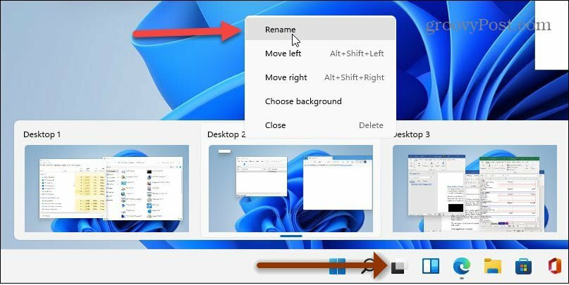 renomear desktops virtuais Windows 11