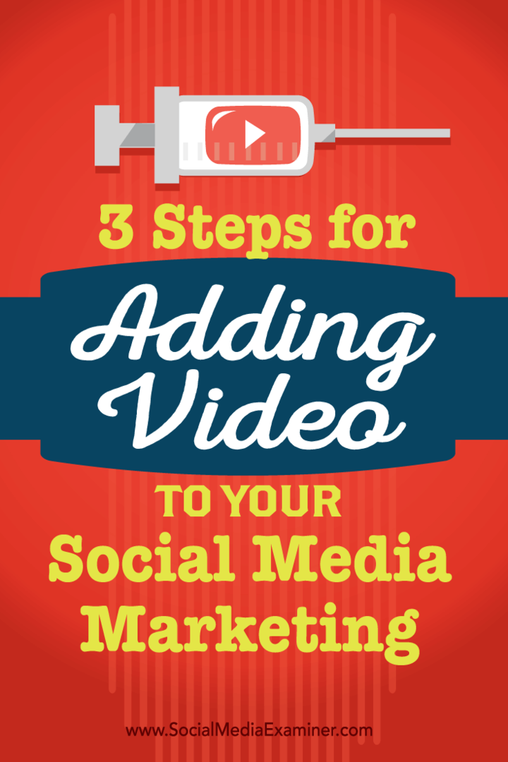 3 etapas para adicionar vídeo ao seu marketing de mídia social: examinador de mídia social