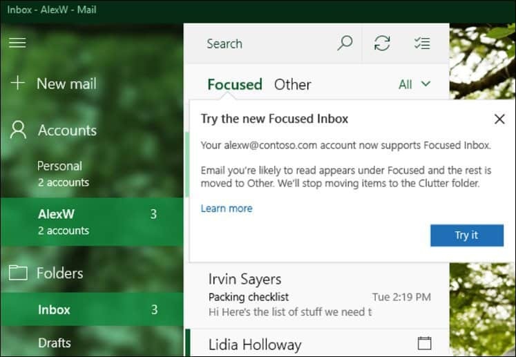 Microsoft lança grandes atualizações para aplicativos de email e calendário do Windows 10