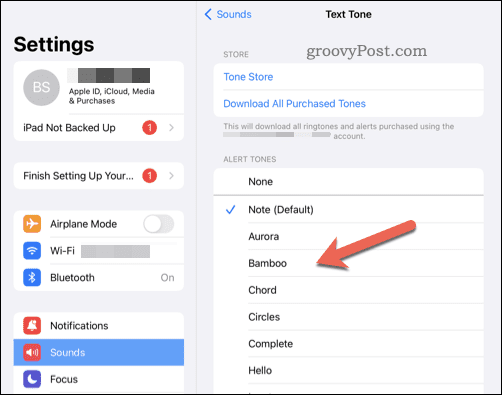 Definir novo som de notificação em um iPhone ou iPad
