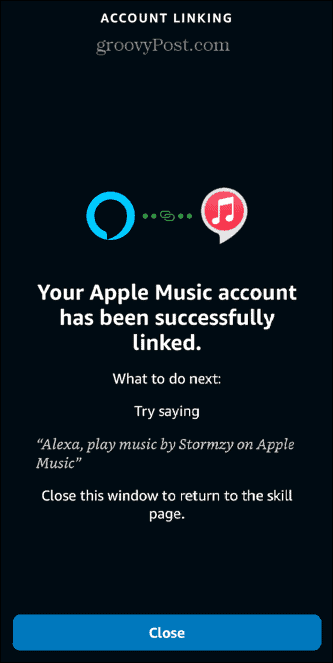alexa apple music account conectada