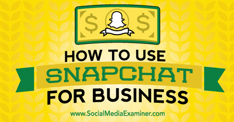 use snapchat para negócios