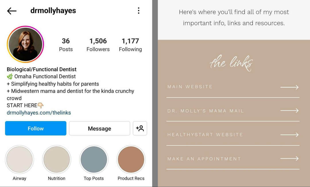 9 ideias de biografia do Instagram para negócios: examinador de mídia social