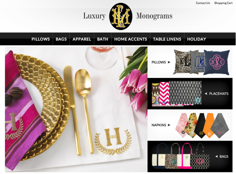 site de monogramas de luxo