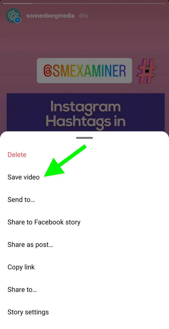 como-salvar-conteúdo-orgânico-instagram-stories-swipe-file-exemplo