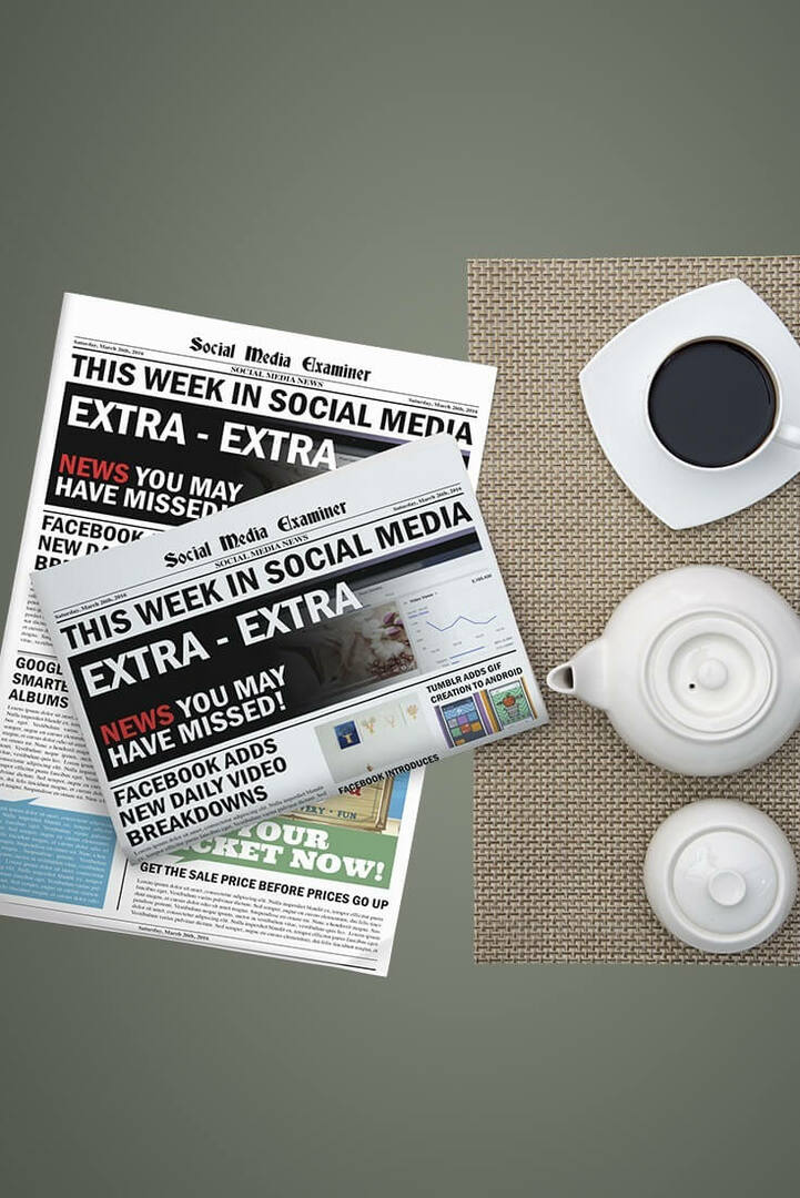 examinador de mídia social, notícias semanais, 26 de março de 2016