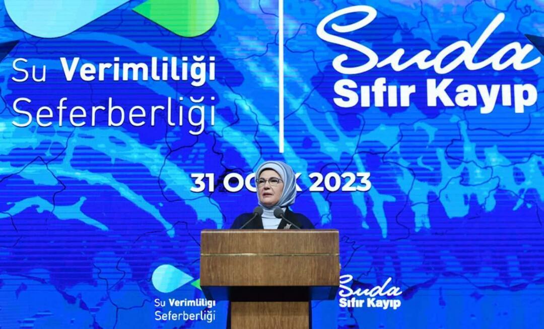 Emine Erdoğan participou da reunião introdutória "Water Efficiency Campaign"!