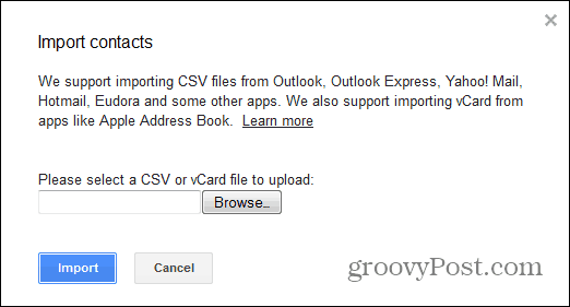 outlook.com para contatos do gmail excel