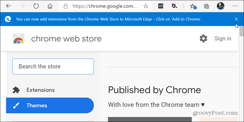 Temas da Chrome Web Store